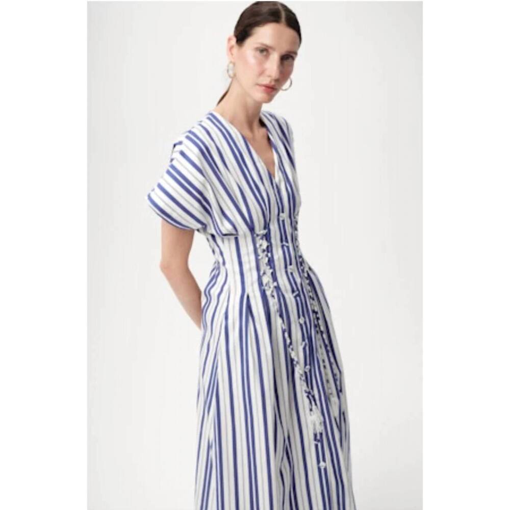 NEW EXQUISE aldrick midi dress in blue - Picture 4 of 5